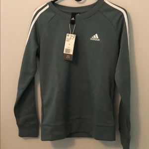 blue adidas crewneck